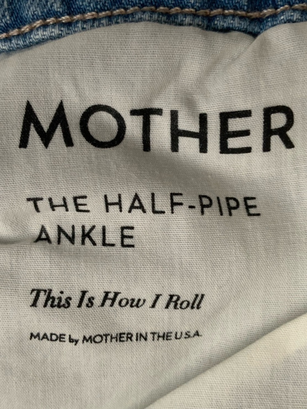 MOTHER SUPERIOR Jeans Half-Pipe Ankle This Is How I Roll Blue Size 29 - Picture 12 of 14